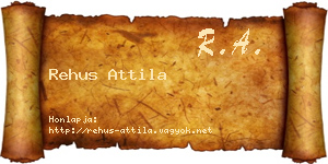 Rehus Attila névjegykártya